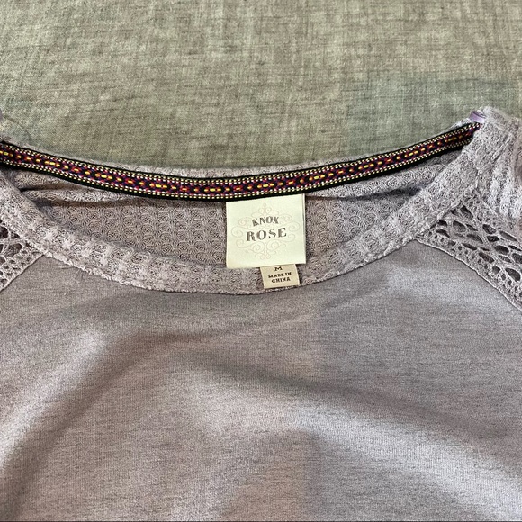 Knox Rose Lilac Purple Long Sleeve Blouse Size Medium - Picture 6 of 11